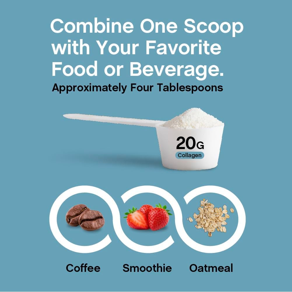 Collagen Bio-Peptides Powder | 22Oz | Super Hair, Skin, and Nails | Superior Absorption | Grassfed Protein Supplement | Advanced with 18 Essential Amino Acids